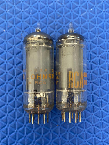 Matched Pair RCA 6CL6 Vacuum Tubes Valves Triple Mica