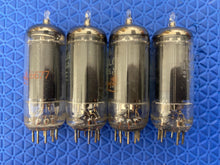 Load image into Gallery viewer, Matched Quad General Electric GE 6CL6 Vacuum Tubes Black Plate
