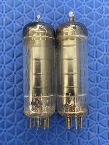 2 Sylvania 35B5 Vacuum Tubes Valves Shiny Black Plate D Getters 4 Ribs Lot Of Two