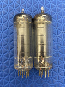 2 Sylvania 35B5 Vacuum Tubes Valves Shiny Black Plate D Getters 4 Ribs Lot Of Two