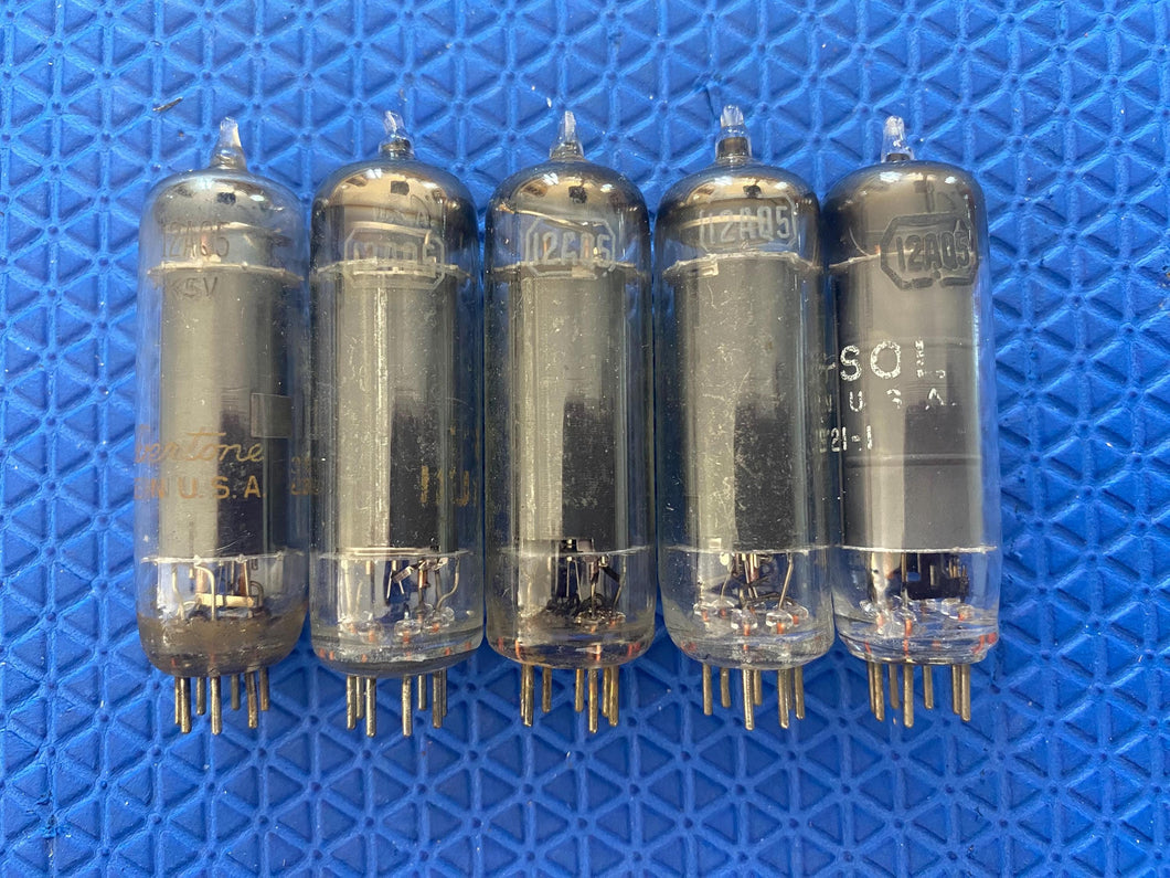 5 US-Made 12AQ5 Vacuum Tubes Valves Lot Of Five