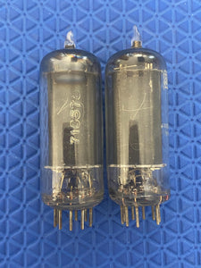 Matched Pair RCA Black Plate 5763 Vacuum Tubes Valves