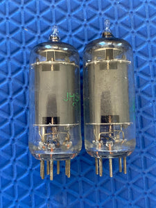 Matched Pair Sylvania 6AU6 6AU6WB Vacuum Tubes Valves Milspec NOS-Testing