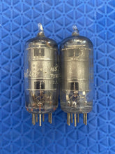 Load image into Gallery viewer, Matched Pair General Electric GE Nickel Plate 6AU6 Vacuum Tubes Valves

