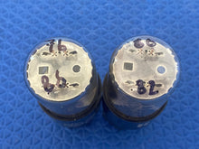 Load image into Gallery viewer, Matched Pair General Electric GE 6SN7 6SN7GTB Vacuum Tubes Valves Copper Support Rods NOS NIB
