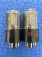 Load image into Gallery viewer, Matched Pair General Electric GE 6SN7 6SN7GTB Vacuum Tubes Valves Copper Support Rods
