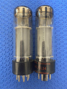 Matched Pair RFT Siemens Telefunken EL34 6CA7 Vacuum Tubes Valves NOS-Testing