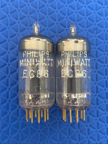 2 Philips Gold Pin 6CM4 EC86 Vacuum Tubes Valves Lot Of Two