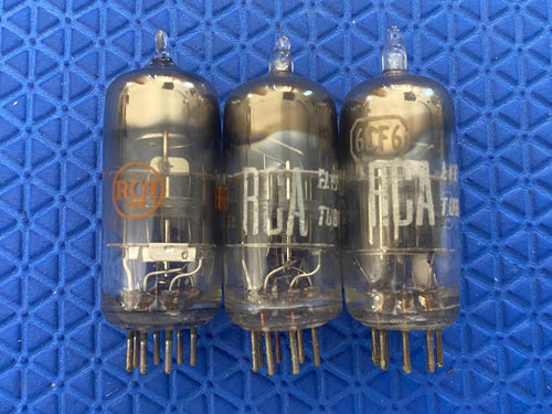 3 RCA 6CB6 6CB6A 6CF6 Vacuum Tubes Valves NOS NIB Lot Of Three