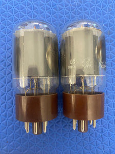 Pair General Electric GE Canada 5881 6L6 Vacuum Tubes Valves