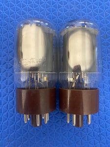 Pair General Electric GE Canada 5881 6L6 Vacuum Tubes Valves