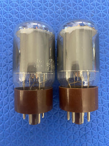 Pair General Electric GE Canada 5881 6L6 Vacuum Tubes Valves