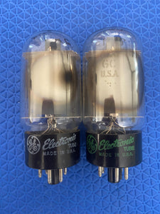 Matched Pair General Electric GE 6L6 6L6GC Vacuum Tubes Valves