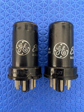 Load image into Gallery viewer, Matched Pair General Electric GE 6SJ7 6J8P Vacuum Tubes NOS-Testing
