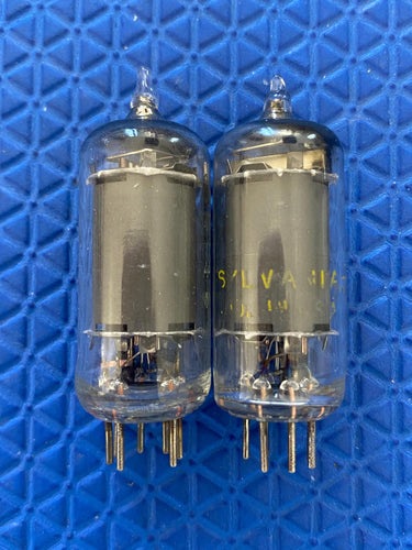 Matched Pair Sylvania 6AU6 Vacuum Tubes Valves NOS-Testing
