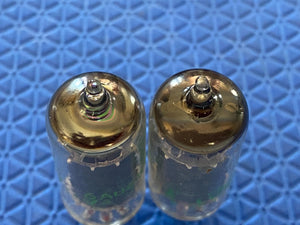 Matched Pair Sylvania 6AU6 6AU6WB Vacuum Tubes Valves Milspec NOS-Testing
