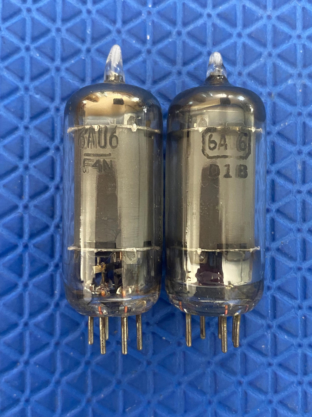 Matched Pair Sylvania 6AU6 Vacuum Tubes Valves