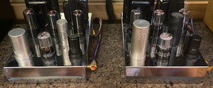Matched Pair General Electric GE 6SN7 6SN7GTB Vacuum Tubes Valves Copper Support Rods NOS NIB