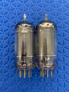 Matched Pair Sylvania 6AU6 Vacuum Tubes Valves
