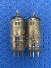Load image into Gallery viewer, Matched Pair General Electric GE Nickel Plate 6AU6 Vacuum Tubes Valves
