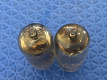 Load image into Gallery viewer, Matched Pair General Electric GE Nickel Plate 6AU6 Vacuum Tubes Valves
