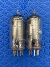 Load image into Gallery viewer, Matched Pair General Electric GE Nickel Plate 6AU6 Vacuum Tubes Valves
