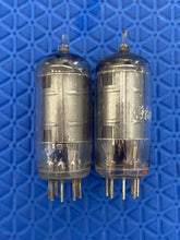 Load image into Gallery viewer, Matched Pair General Electric GE Nickel Plate 6AU6 Vacuum Tubes Valves
