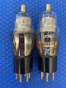 2 National Union NU Number Type 78 #78 Vacuum Tubes Valves Engraved Hot-Stamped Base Mesh Plate Lot Of Two