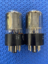Load image into Gallery viewer, Matched Pair General Electric GE 6SN7 6SN7GTA Vacuum Tubes Valves Copper Support Rods NOS-Testing
