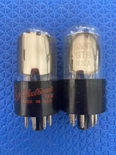 Load image into Gallery viewer, Matched Pair General Electric GE 6SN7 6SN7GTB Vacuum Tubes Valves Copper Support Rods
