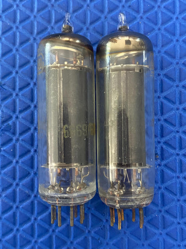 Matched Pair RCA 6AQ5 Vacuum Tubes Valves