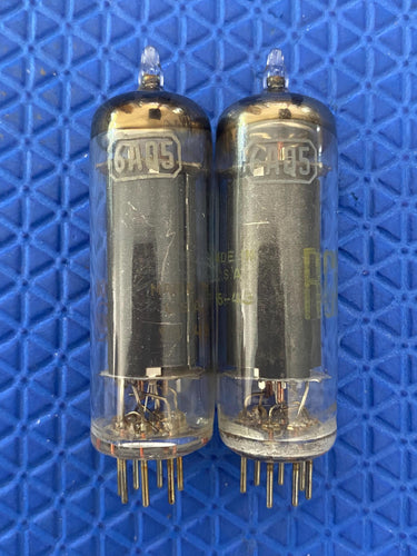 Matched Pair RCA 6AQ5 Vacuum Tubes Valves