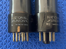 Load image into Gallery viewer, Matched Pair National Union JAN-CNU-6V6-GT VT107A 6V6 6V6GT Vacuum Tubes Milspec Gray Glass
