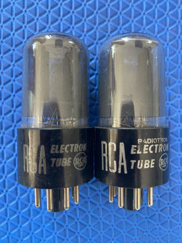 Pair RCA 12SL7 12SL7GT Vacuum Tubes Valves Gray Bottle NOS NIB