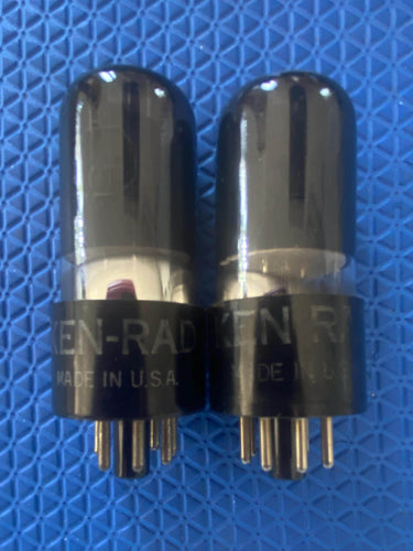 Matched Pair Ken-Rad 6V6 6V6GT Vacuum Tubes Valves