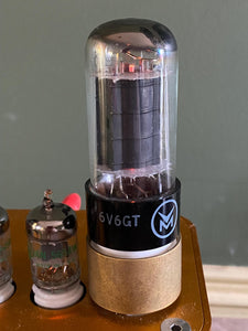 Tung-Sol 6V6 6V6GT Black Plate Vacuum Tube Valve Clear Glass For Your Univalve