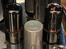 Load image into Gallery viewer, Matched Pair Tung-Sol 6V6 6V6GT Vacuum Tubes Valves Black And Silver Glass NOS-Testing
