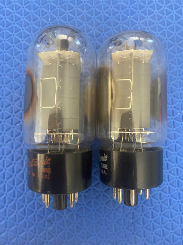 Matched Pair General Electric GE 6L6 6L6GC Vacuum Tubes Valves