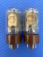 Load image into Gallery viewer, Pair General Electric GE Canada 5881 6L6 Vacuum Tubes Valves
