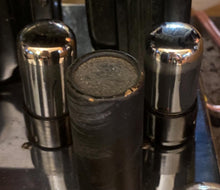 Load image into Gallery viewer, Matched Pair Sylvania 6V6 6V6GT Gray And Silver Bottle Silver Top Vacuum Tubes Valves NOS-Testing
