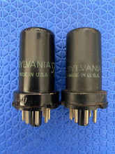 Load image into Gallery viewer, Matched Pair Sylvania 6SJ7 6J8P Vacuum Tubes NOS-Testing
