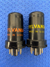 Load image into Gallery viewer, Matched Pair Sylvania 6SJ7 6J8P Vacuum Tubes Valves NOS-Testing
