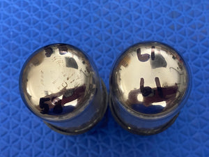 Matched Pair Tung-Sol 6SN7 6SN7GTB Vacuum Tubes Valves Silver Top Winged Plate