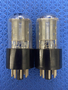 Matched Pair Tung-Sol 6SN7 6SN7GT Vacuum Tubes Valves NOS-Testing