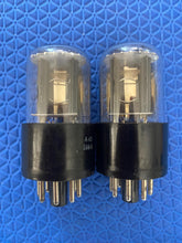 Load image into Gallery viewer, Matched Pair General Electric GE 6SN7 6SN7GTA Vacuum Tubes Valves Copper Support Rods NOS NIB
