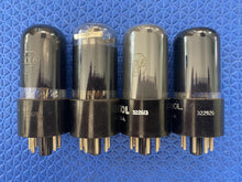 Load image into Gallery viewer, 4 Tung-Sol 50L6 50L6GT Vacuum Tubes Valves Black / Gray Glass Lot Of Four
