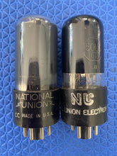 Load image into Gallery viewer, 2 National Union NU 50L6 50L6GT Vacuum Tubes Valves Lot Of Two
