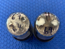 Load image into Gallery viewer, Matched Pair General Electric GE 6SN7 6SN7GTB Vacuum Tubes Valves Copper Support Rods
