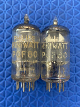 Load image into Gallery viewer, Matched Pair Philips Miniwatt PCF80 9U8 Vacuum Tubes Valves
