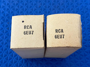 Matched Pair RCA 6EU7 Vacuum Tubes Valves NOS NIB